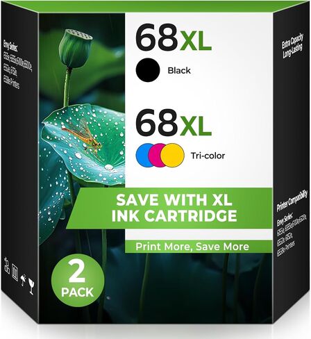 68XL 68e 68 Ink Cartridges Combo Pack for Envy 6155e 6555e Ink Cartridge in Kuwait