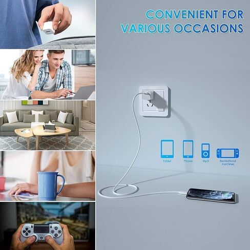 [MFi Certified] iPhone Charger 2Pack 6FT Long Lightning Cable Fast Charging in Kuwait
