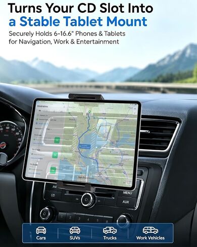 Metal Arm Car CD Tablet Holder, Sturdy CD Slot Car Tablet Mount in Kuwait