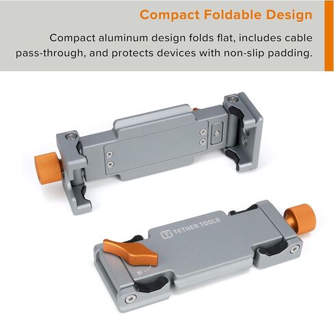 Tether Tools Rock Solid Tablet + Phone Mounting System | Arca-Compatible | Mounts on1/4-20 & 3/8"-16 arms and Clamps | Fits 3.5–9.3" Devices in Kuwait