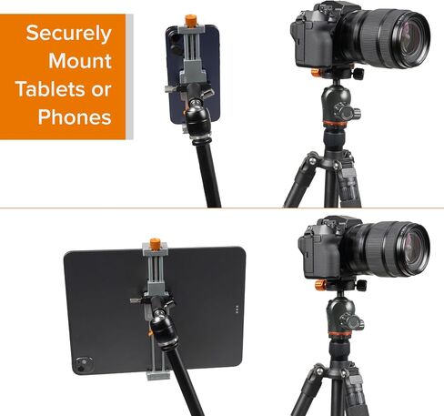 Tether Tools Rock Solid Tablet + Phone Mounting System | Arca-Compatible | Mounts on1/4-20 & 3/8"-16 arms and Clamps | Fits 3.5–9.3" Devices in Kuwait