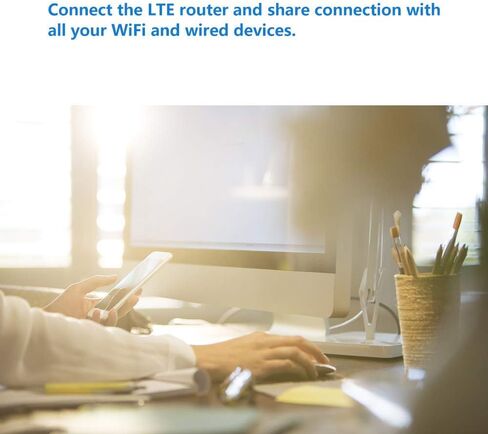 4G LTE Router AC1200 Dual Band Wireless Router with SIM Card Slot Unlocked, SD Slot, USB 3.0 (Work with T-Mobile AT&T Verizon) WE1326-BKC in Kuwait
