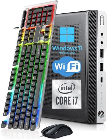 HP EliteDesk 800 G5 Mini PC Desktop Computer, Core i7-9700T(Renewed) in Kuwait