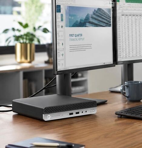 HP EliteDesk 800 G5 Mini PC Desktop Computer, Core i7-9700T(Renewed) in Kuwait
