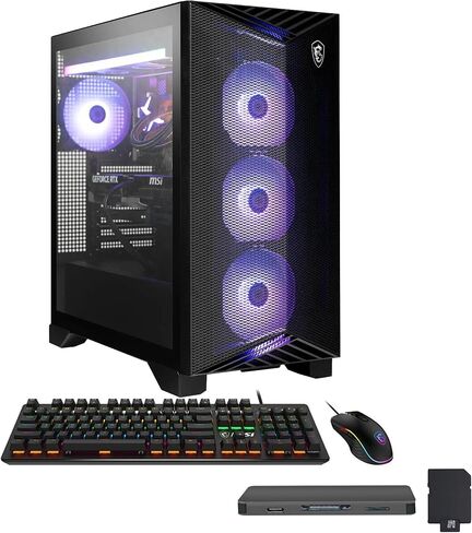 msi Aegis ZS2 Gaming Desktop, AMD Ryzen 9 9900X, NVIDIA GeForce RTX 5080 16GB GDDR7, 16GB DDR5, 2TB Storage (1TB SSD+1TB Docking Station), Liquid Cooler, Wi-Fi 7, Keyboard & Mouse, Win 11 Pro, Black in Kuwait