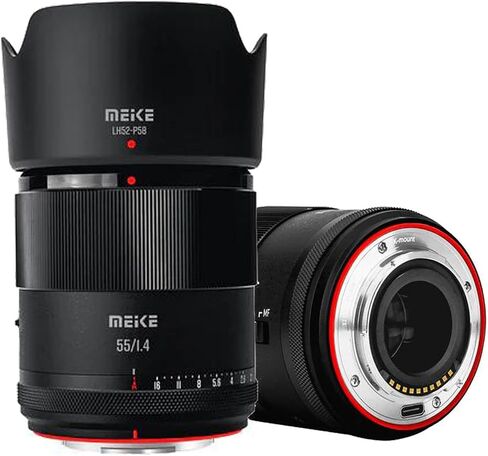 Meike 55mm F1.4 Auto Focus STM APS-C Camera Lens for Sony E-Mount Cameras A6300 A6100 A6000 A6600 A6500 A6400 A6700 ZVE10 A7III A7RIII A7SII A7II A9 A7 in Kuwait