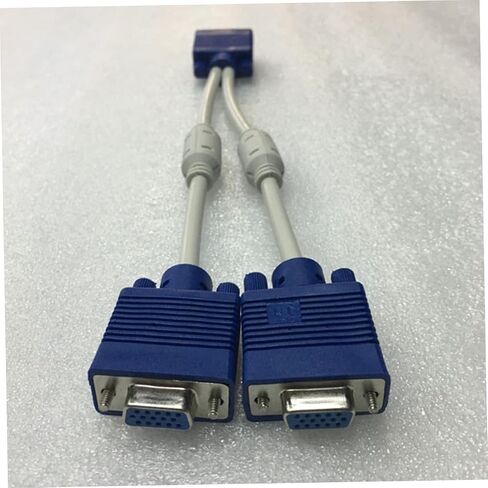 Gatuida 2 Pcs VGA Splitter Cable ABS Copper Male to Dual Female Adapter in Kuwait