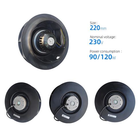 Fanstech FH220Y0000 Centrifugal Fan - FH220Y0000 Fanstech Fan 230V AC 0.39/0.53A 90/120W 2460/2650RPM 220mm Cooling Fan for 5G Communication in Kuwait