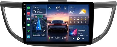 4Core 64GROM Car Radio for Honda CRV 2012-2016, Wireless CarPlay & Android Auto with 1280×800 HD Touchscreen GPS Navigation Bluetooth 5.0 5G WiFi 1080P Backup Camera SWC FM Radio in Kuwait
