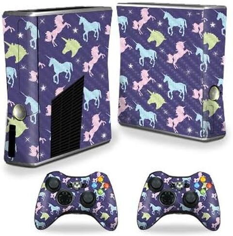 MightySkins Carbon Fiber Skin for Xbox 360 S Console - Dragon Fantasy | Protective, Durable Textured Carbon Fiber Finish | Easy to Apply, Remove, and Change Styles | Made in The USA in Kuwait