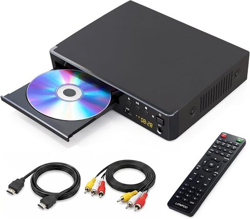 LONPOO LP-100 Blu-Ray Disc Player for TV 1080P DVD CD HDMI USB Upscaling in Kuwait