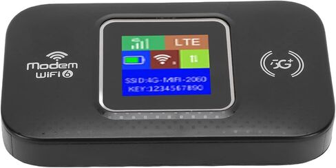 Keenso Portable WiFi, 4G Mobile Router, 300Mbps Dual SIM, Color LED Display, 3000mAh Battery B2 B4 B5 B7 B28 B38 B40 B41 for Travel, Outdoors (Black) in Saudi Arabia