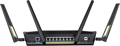 ASUS AX6000 Dual-Band WiFi 6 Gaming Router, Game Acceleration, Mesh WiFi Support, Lifetime Free Internet Security, Gamer Private Network, Mobile Game Boost, Streaming & Gaming Model RT-AX88U in Kuwait