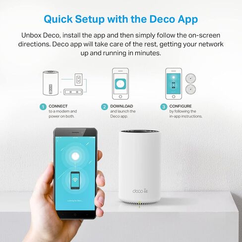 TP-Link Deco AXE5400 Tri-Band WiFi 6E Mesh Router(Deco XE75 Pro) - 2.5G WAN/LAN Port, Covers up to 2900 Sq.Ft, Replaces WiFi Router and Extender, AI-Driven (Renewed) in Kuwait