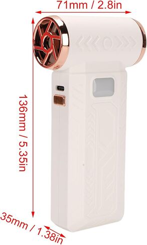 Greensen Electric Air Duster Rechargeable USB Blower 8000mAh Battery High Speed Quiet for Fur Clothes Drying with LED Light for Camping Travel (White) in Saudi Arabia