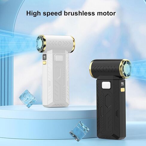 Greensen Electric Air Duster Rechargeable USB Blower 8000mAh Battery High Speed Quiet for Fur Clothes Drying with LED Light for Camping Travel (White) in Saudi Arabia