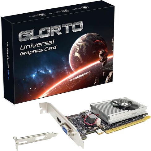 Glorto GeForce GT 210 1024 MB DDR3 Low Profile Graphics Card, PCI Express 1.0 x16, Entry Level GPU for PC, SFF and HTPC (HDMI/VGA) in Kuwait