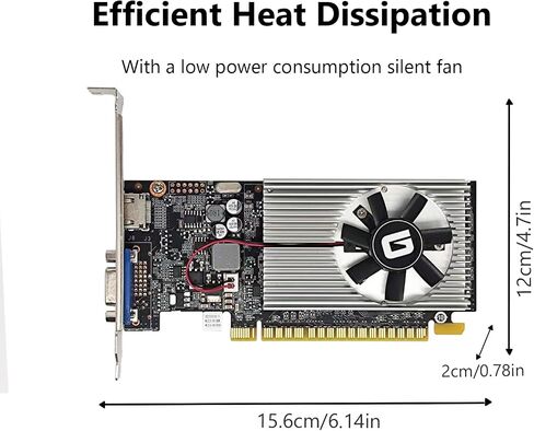 Glorto GeForce GT 210 1024 MB DDR3 Low Profile Graphics Card, PCI Express 1.0 x16, Entry Level GPU for PC, SFF and HTPC (HDMI/VGA) in Kuwait