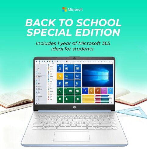 HP 14" Everyday Slim Laptop • 2026 Edition • Intel N150 CPU • 128GB SSD • Microsoft 365 Included • Windows 11 • Thin & Portable in Kuwait