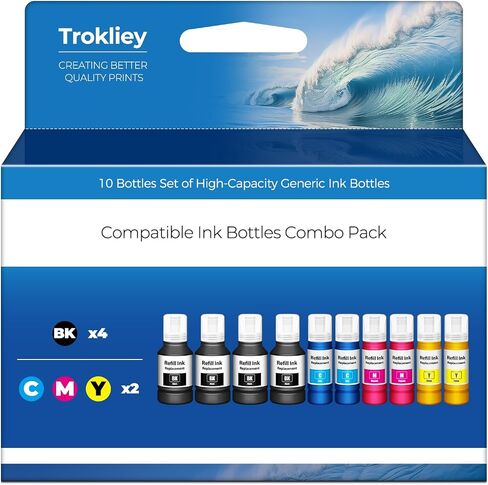 Ink Refill Bottles ET-2850 ET-3760 ET-3850 (5 Pack) for ET 2850 ET3850 4850 in Kuwait