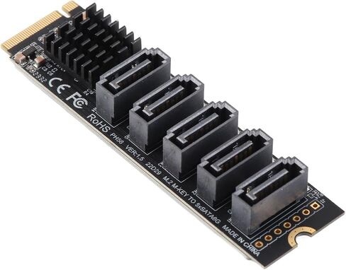 M.2 PCIE Adapter Card to 5 Ports with Heat Sink in Kuwait