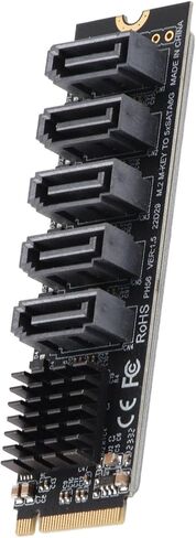M.2 PCIE Adapter Card to 5 Ports with Heat Sink in Kuwait