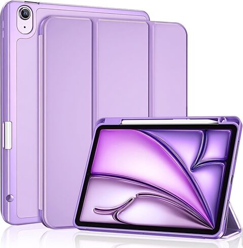 Procase for iPad Air 11 Inch Case M3 (2025) / M2 (2024) ، iPad Air 5th Generation 2022 / Air 4th Generation 2020 10.9 بوصة مع حامل قلم رصاص Trifold Stand Smart Folio مع غطاء خلفي TPU الناعم -mgreen in Kuwait