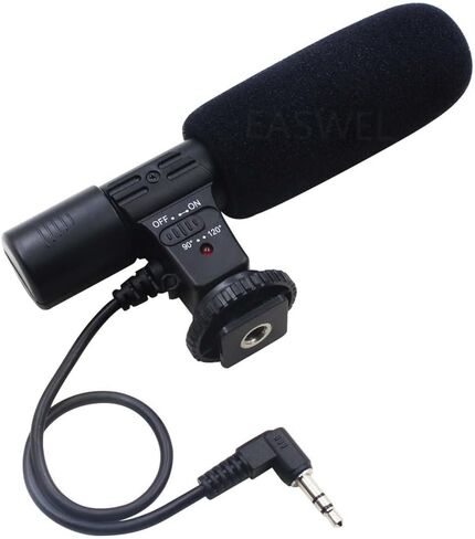 Microphone Fit for Canon EOS T7i T6i T6s T5i T4i T3i SL3 SL2 80D 77D 70D M5 M6 M50 in Kuwait