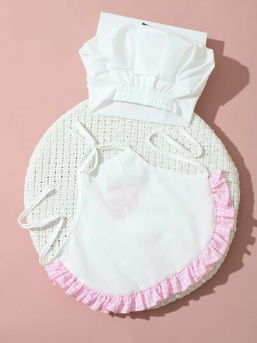Ylsteed Boy Chef Outfits Newborn Photography Outfits Girl Infant Baby Photo Shoot Chef Costume Newborn Baby Photography Props Baby Chef Hat Apron Set (White 6-12) in Saudi Arabia