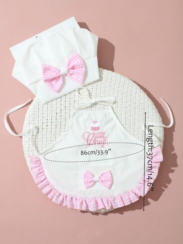 Ylsteed Boy Chef Outfits Newborn Photography Outfits Girl Infant Baby Photo Shoot Chef Costume Newborn Baby Photography Props Baby Chef Hat Apron Set (White 6-12) in Saudi Arabia