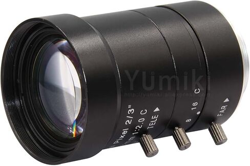 Microscope Camera, Machine Vision Lens HD 16-48mm 2/3" IR C-Mount Varifocal Manual Iris for CCTV Security Cameras Industrial Camera in Kuwait