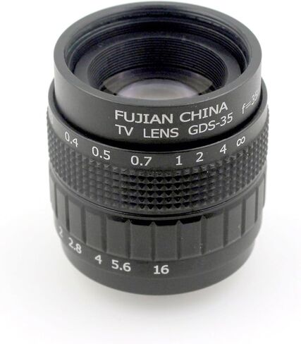 Microscope Camera, HD 35mm F/1.7 Industrial Vision Camera Lens Professional C Mount CCTV Material Metal Case in Kuwait