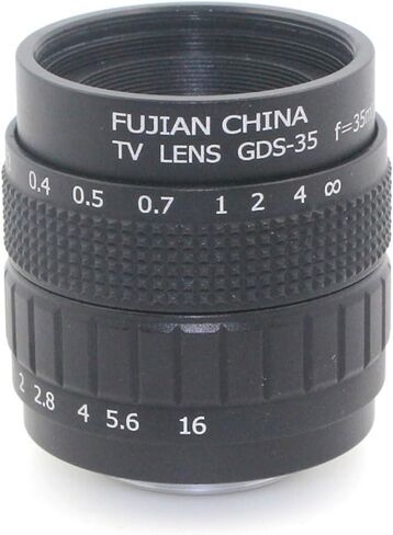 Microscope Camera, HD 35mm F/1.7 Industrial Vision Camera Lens Professional C Mount CCTV Material Metal Case in Kuwait