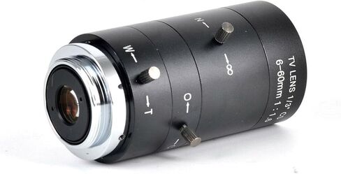 Microscope Camera, 6-60mm 1/3" Industrial Camera Manual Zoom Lens Mount CCTV in Kuwait