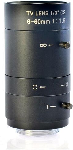 Microscope Camera, 6-60mm 1/3" Industrial Camera Manual Zoom Lens Mount CCTV in Kuwait