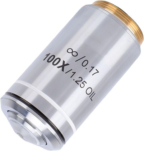 100X Plan Objective Lens 20.2MM RMS Thread for Microscope Aluminum Alloy Glass in Kuwait