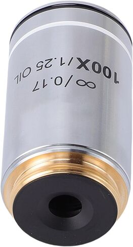 100X Plan Objective Lens 20.2MM RMS Thread for Microscope Aluminum Alloy Glass in Kuwait