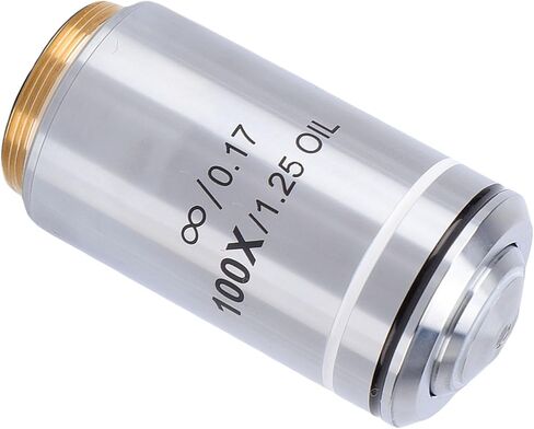 100X Plan Objective Lens 20.2MM RMS Thread for Microscope Aluminum Alloy Glass in Kuwait