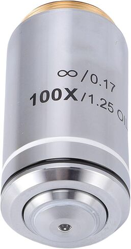 100X Plan Objective Lens 20.2MM RMS Thread for Microscope Aluminum Alloy Glass in Kuwait