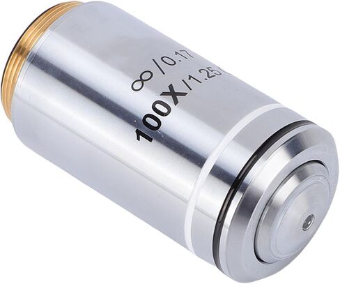 100X Plan Objective Lens 20.2MM RMS Thread for Microscope Aluminum Alloy Glass in Kuwait