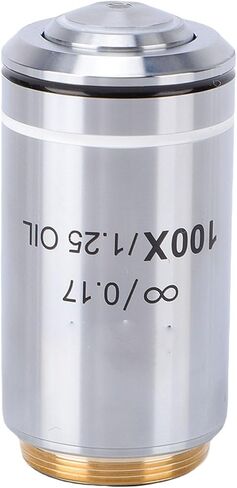 100X Plan Objective Lens 20.2MM RMS Thread for Microscope Aluminum Alloy Glass in Kuwait