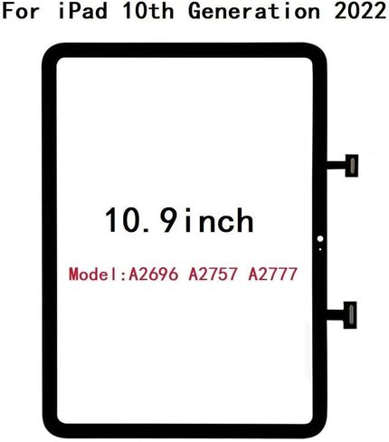 Touch Screen Digitizer Replacement for iPad 10th Generation 2022 10.9 Inch A2696 A2757 A2777 || iPad A16 (2025) 11 inch A3354 A3355, Front Glass Screen Repair Kit with Full Installation Tools in Kuwait