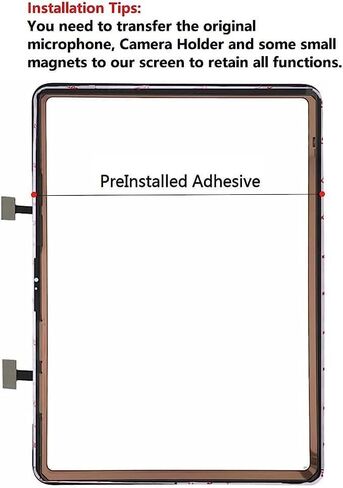 Touch Screen Digitizer Replacement for iPad 10th Generation 2022 10.9 Inch A2696 A2757 A2777 || iPad A16 (2025) 11 inch A3354 A3355, Front Glass Screen Repair Kit with Full Installation Tools in Kuwait