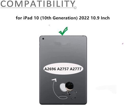 Touch Screen Digitizer Replacement for iPad 10th Generation 2022 10.9 Inch A2696 A2757 A2777 || iPad A16 (2025) 11 inch A3354 A3355, Front Glass Screen Repair Kit with Full Installation Tools in Kuwait