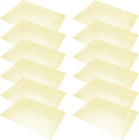 12pcs Yellow PVC Gel Sheets for Photography Lighting Filter Control in Kuwait