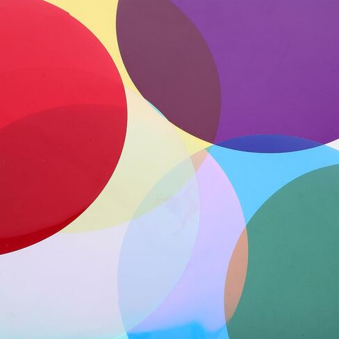 8pcs Self Adhesive Color Correction Gel Light Filter Film 10cm Pet in Kuwait