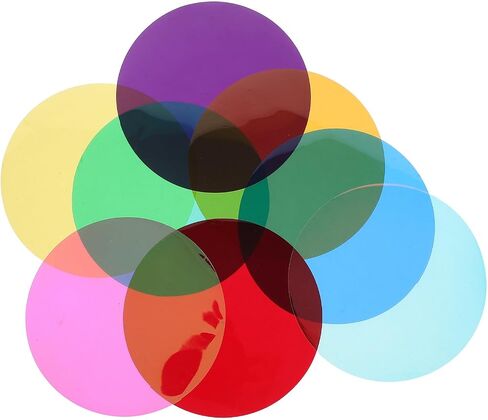 8pcs Self Adhesive Pet Light Filter Sheets 10cm Color in Kuwait