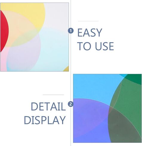 8pcs Light Gel 10cm Pet Color Correction Filter Sheets for Lamps in Kuwait