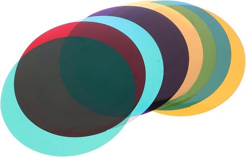 8pcs Color Illumination Gel Filter 10cm Pet Film for Stage Lighting in Kuwait