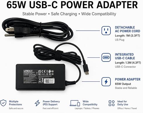 OEM 65W USB C PD Charger for Acer Aspire Go 15 AG15 Swift Go 14 SFG14 in Kuwait
